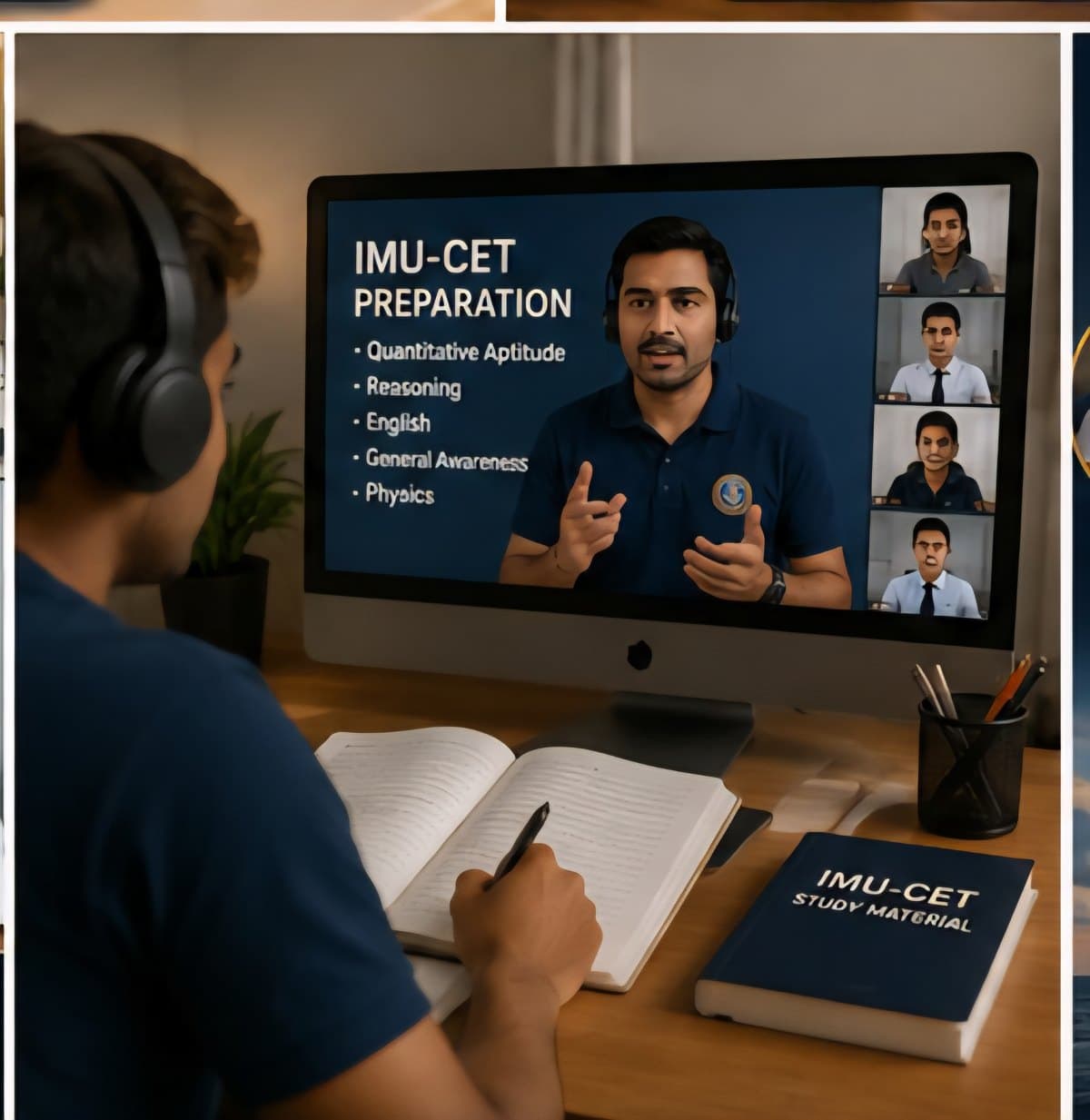 A student preparing for IMU CET online
